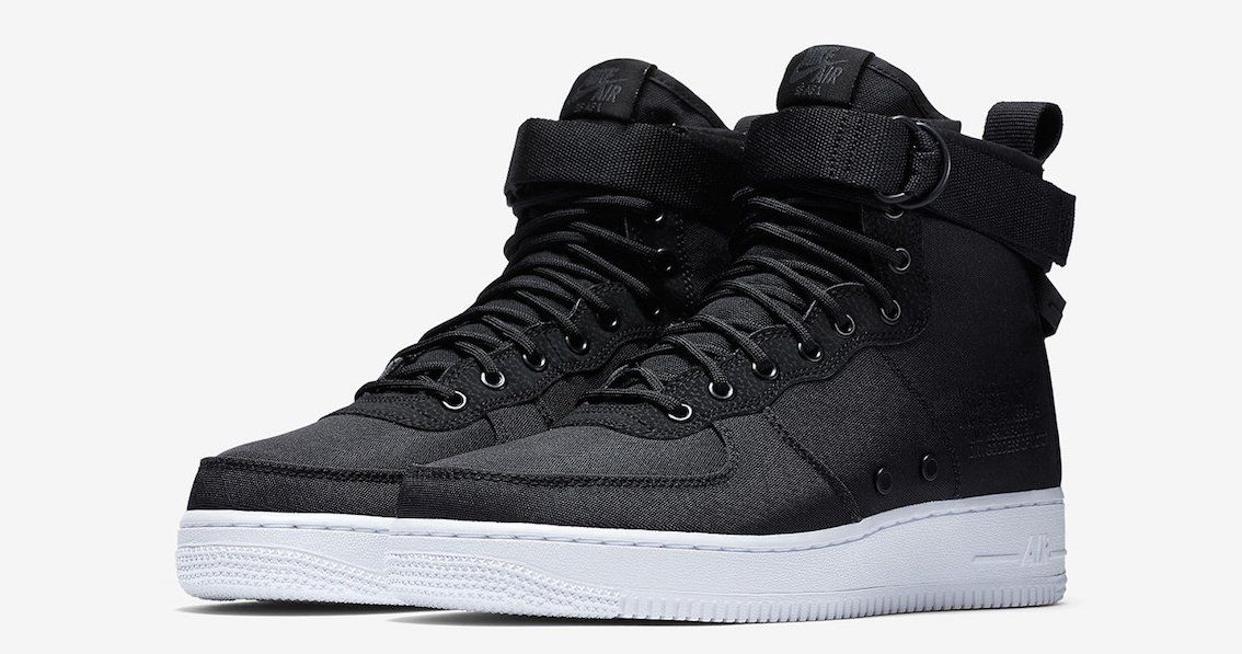 Available now // Nike SF-AF1 Mid in Black Nylon | HOUSE OF HEAT