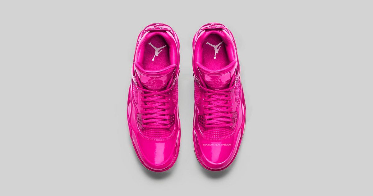 Jordan 4 looks pretty in pink patent 