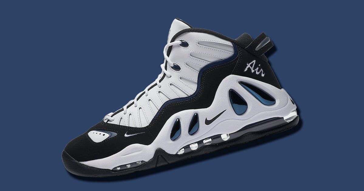 nike air max uptempo 97 white black college navy