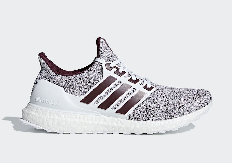 adidas ultra boost white and maroon