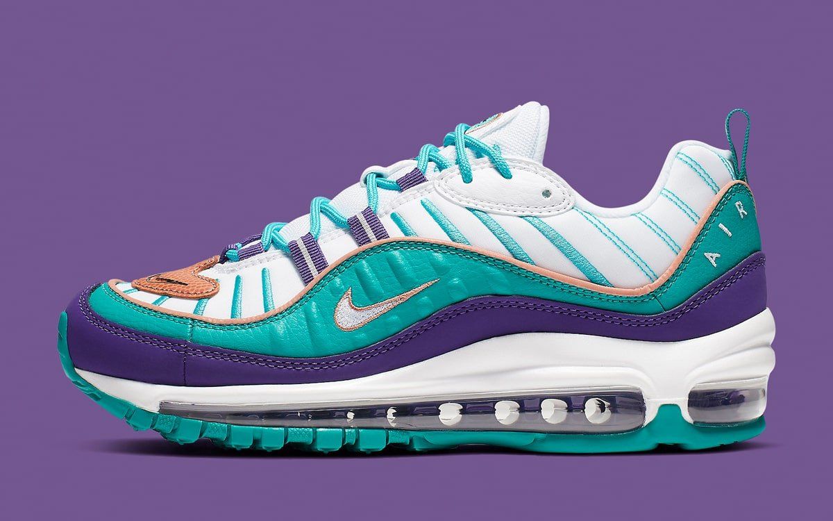 air max 98 purple and teal
