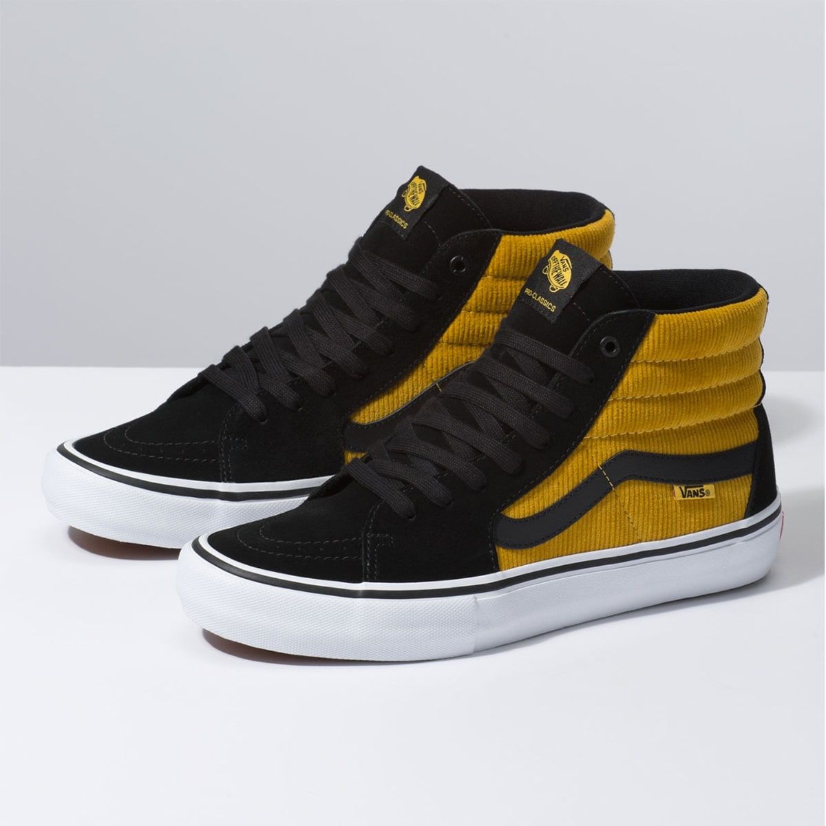 vans yellow corduroy classic slip on sneakers