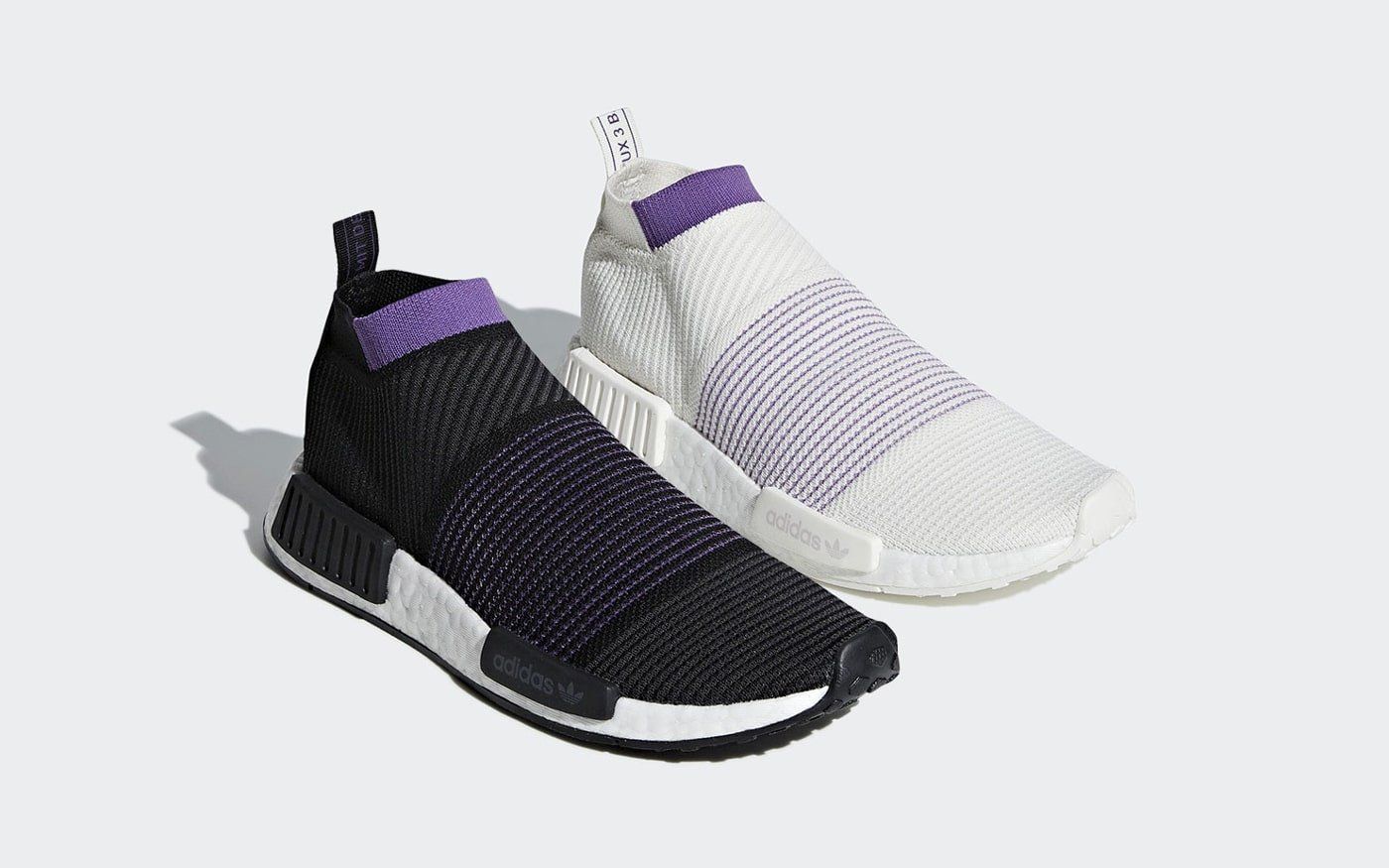 purple adidas socks