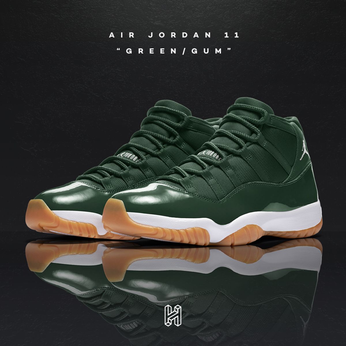 Concept Lab // Air Jordan 11 “Green/Gum 