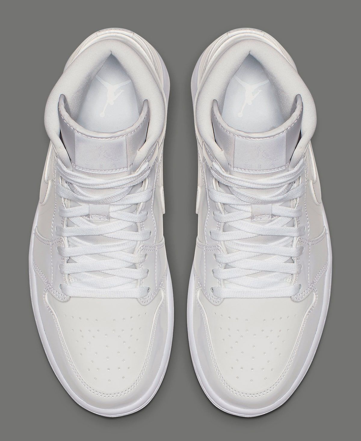 White Patent Leather Air Jordan 1 Mid 