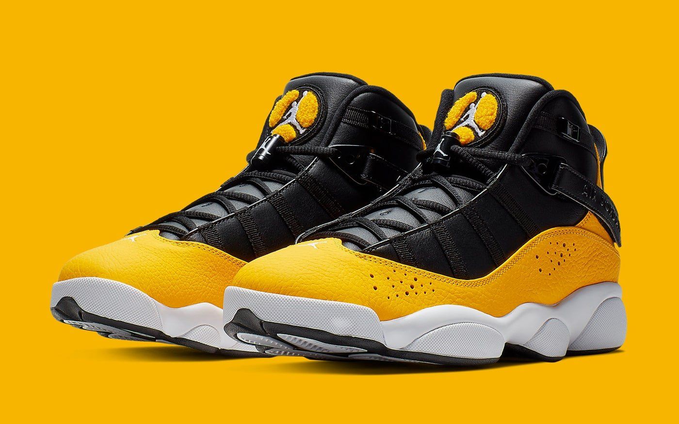 black and yellow 6 rings