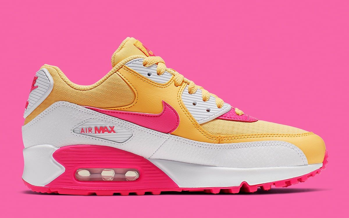 nike air max yellow and pink