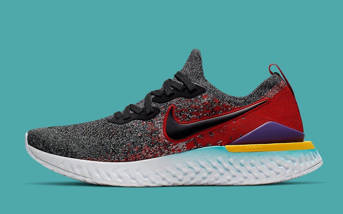 nike epic react flyknit 2 black and red