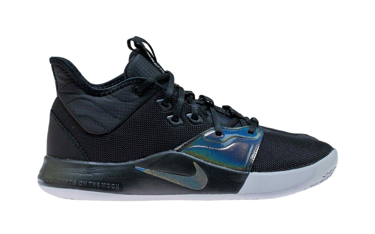 The Nike PG 3 in Black/Iridescent to 