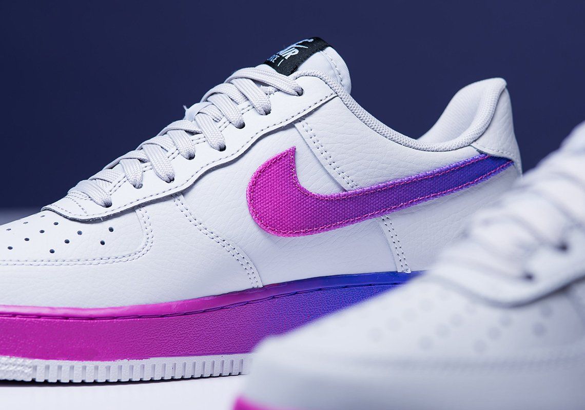 purple and pink air force 1