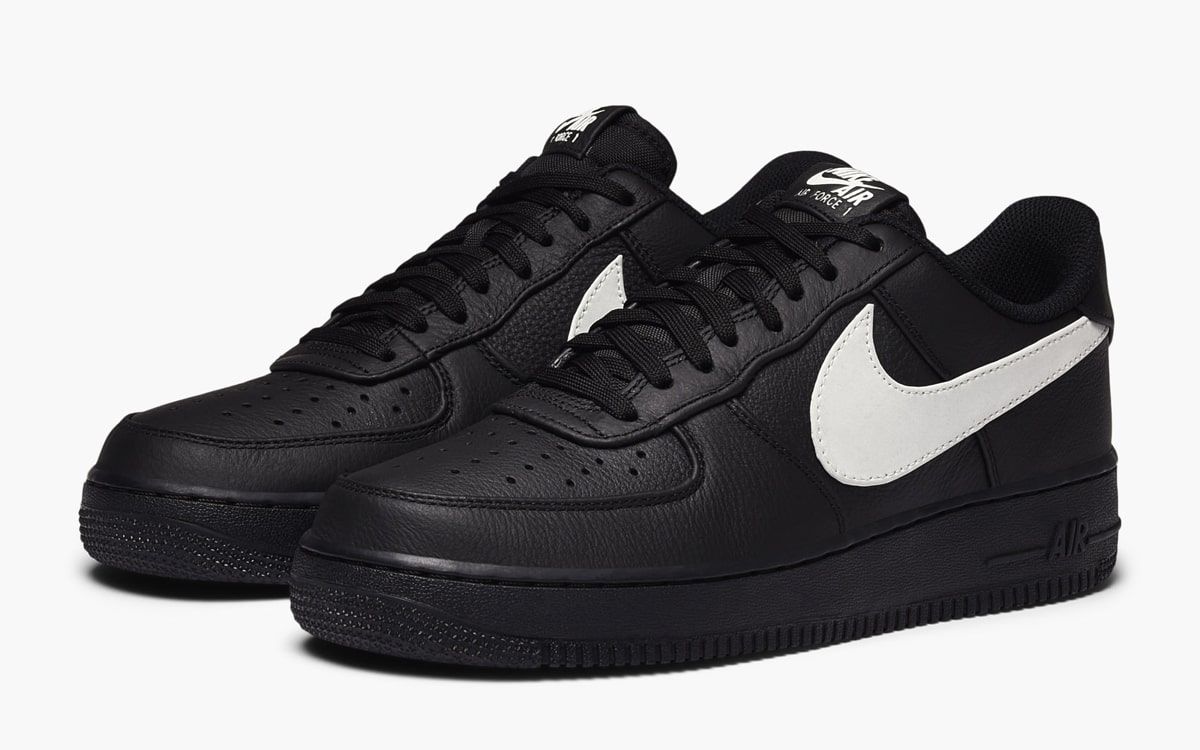 black air forces with white tick