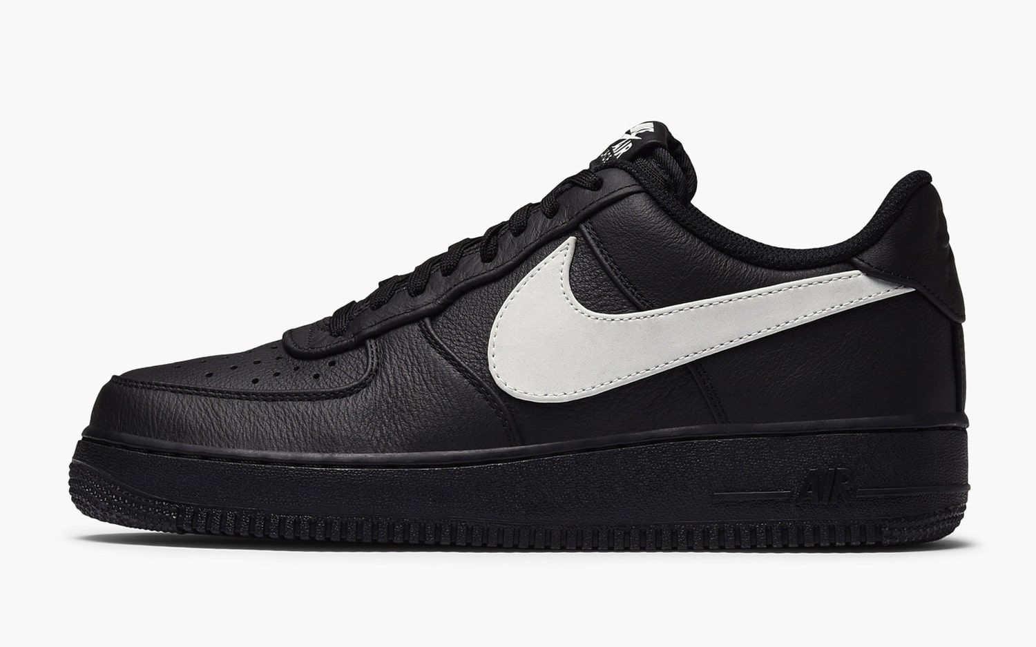 air force 1s with black swoosh
