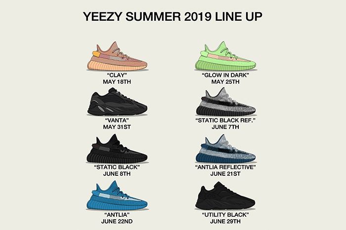 yeezy lineup 2019