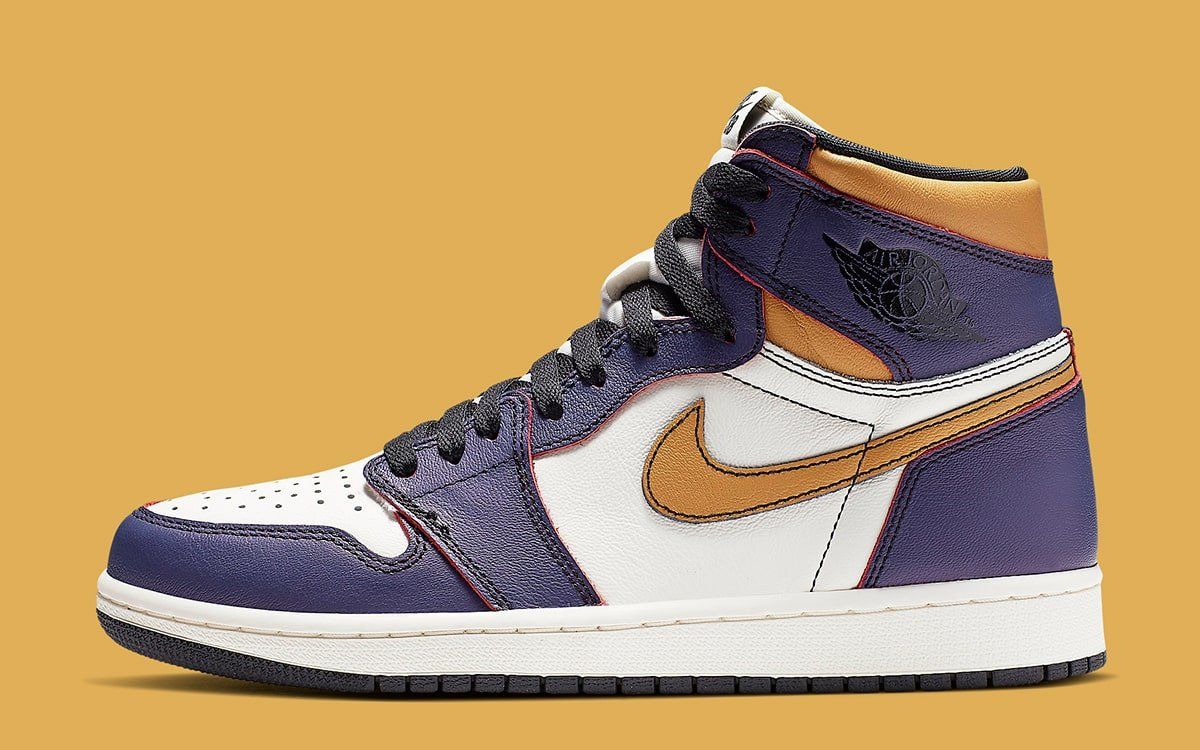 Official Looks the Lakers/Chicago-Themed Nike SB x Air Jordan 1 | HOUSE HEAT