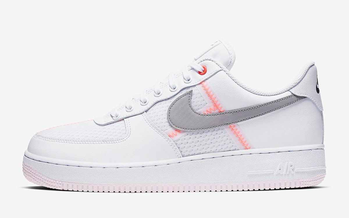 transparent white grey air force 1