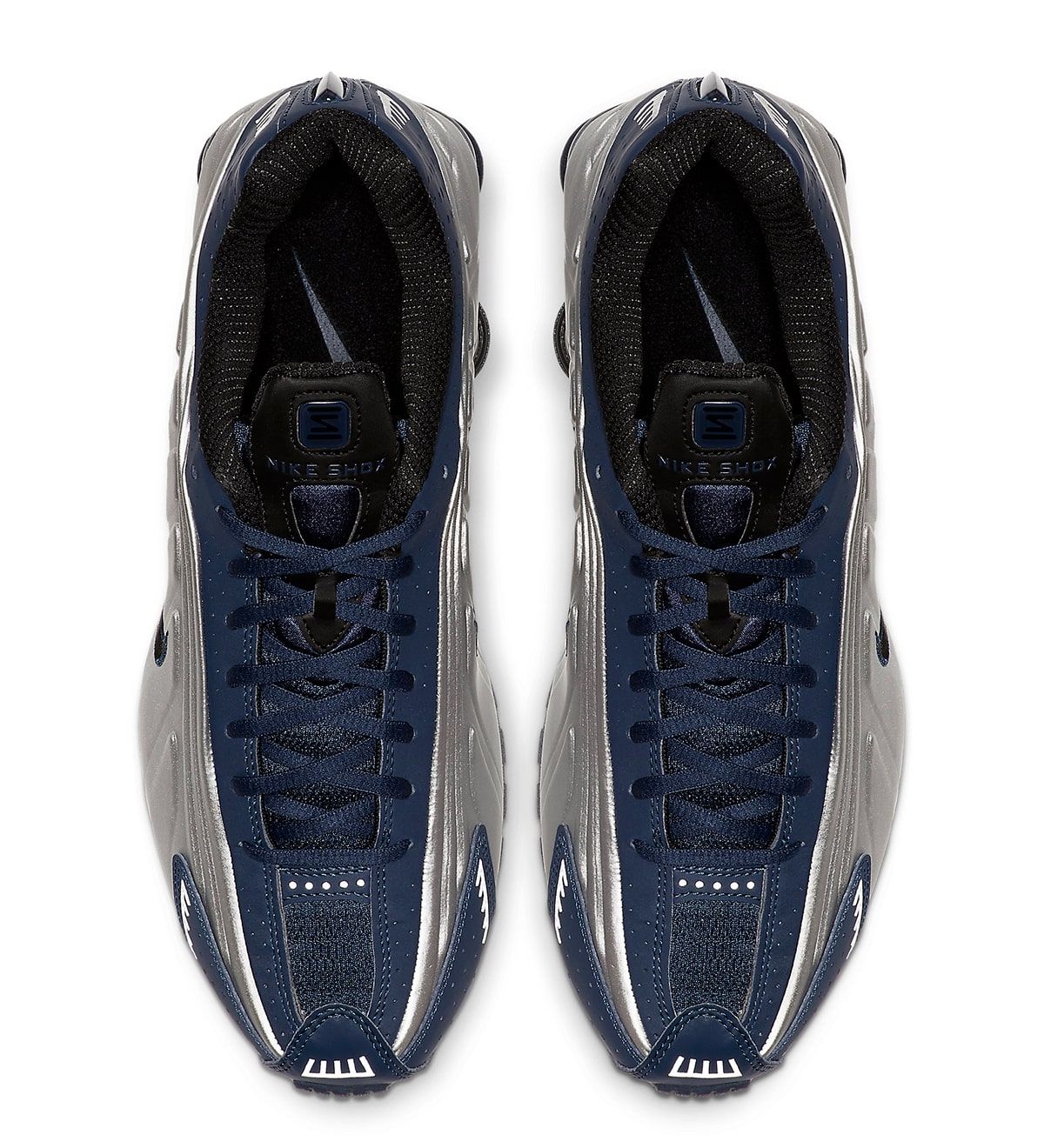 nike shox blue and silver