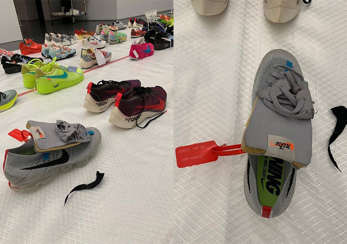 A Detailed Look At Virgil Abloh S Off White X Nike Samples At Mca Chicago Evesham Nj Sneaker News Release Dates And Features