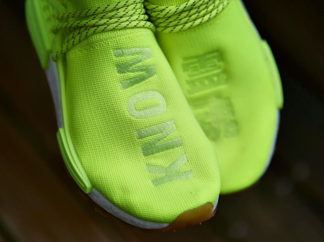 adidas human race neon green