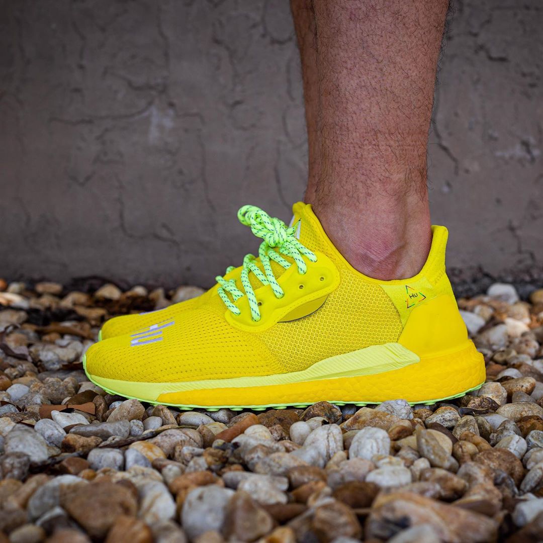 pharrell williams x adidas solar hu shoes yellow