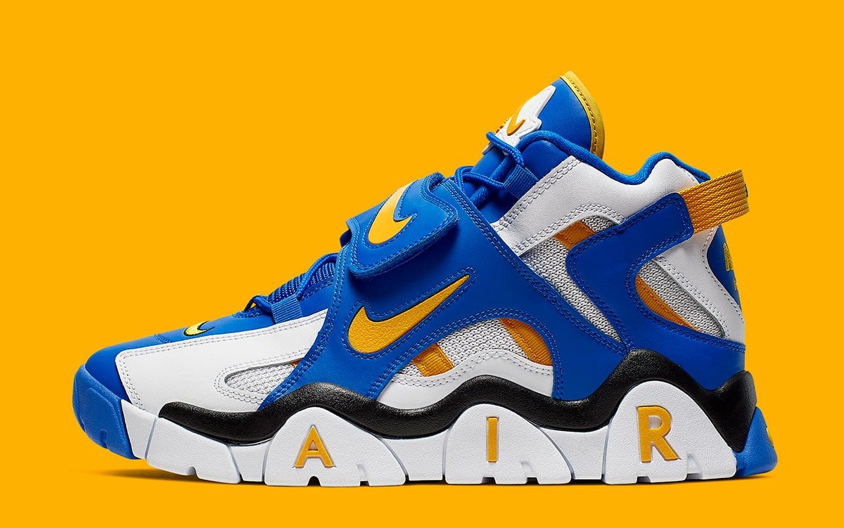 nike air barrage yellow and white