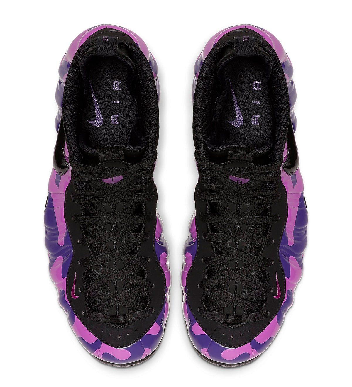 purple and pink camo foamposites