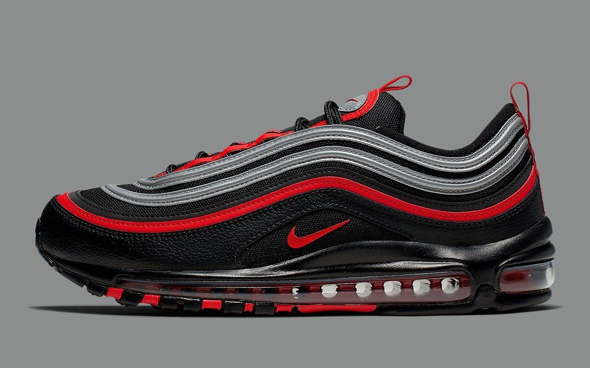 black air max 97 with red tick