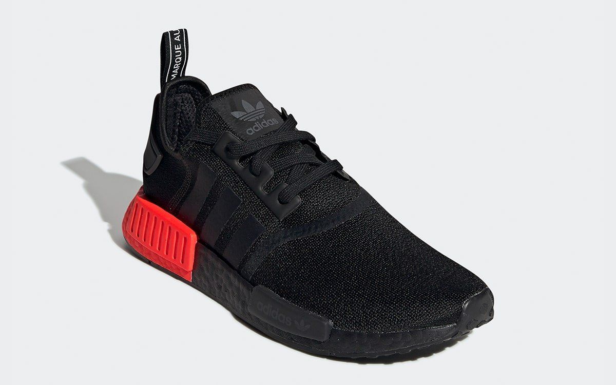 nmd r1 black with red