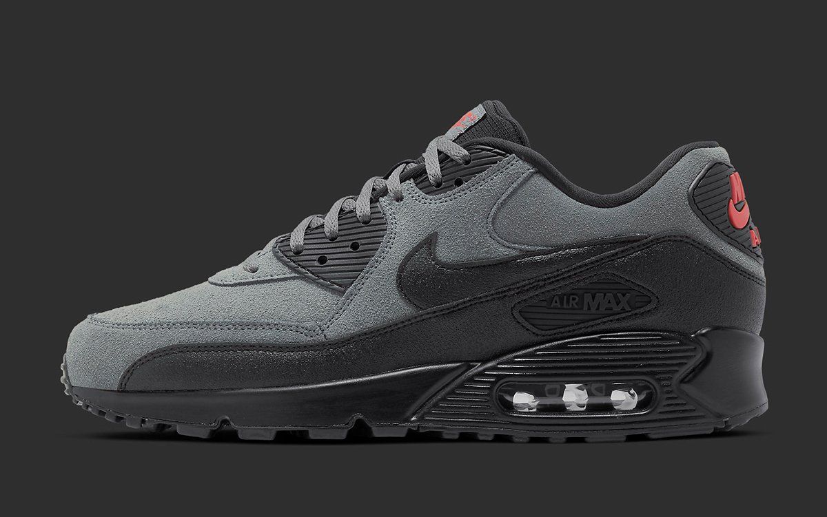 nike air max 90 essential grey and red