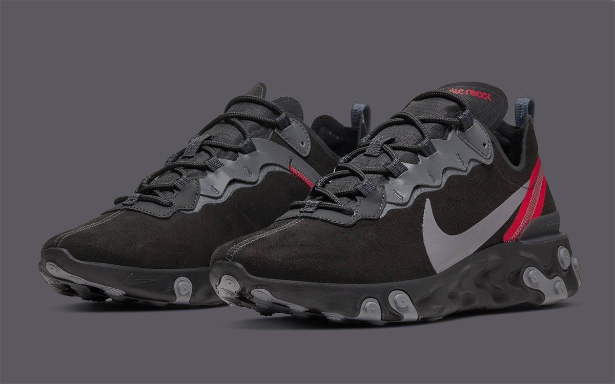 nike react element 55 black and grey
