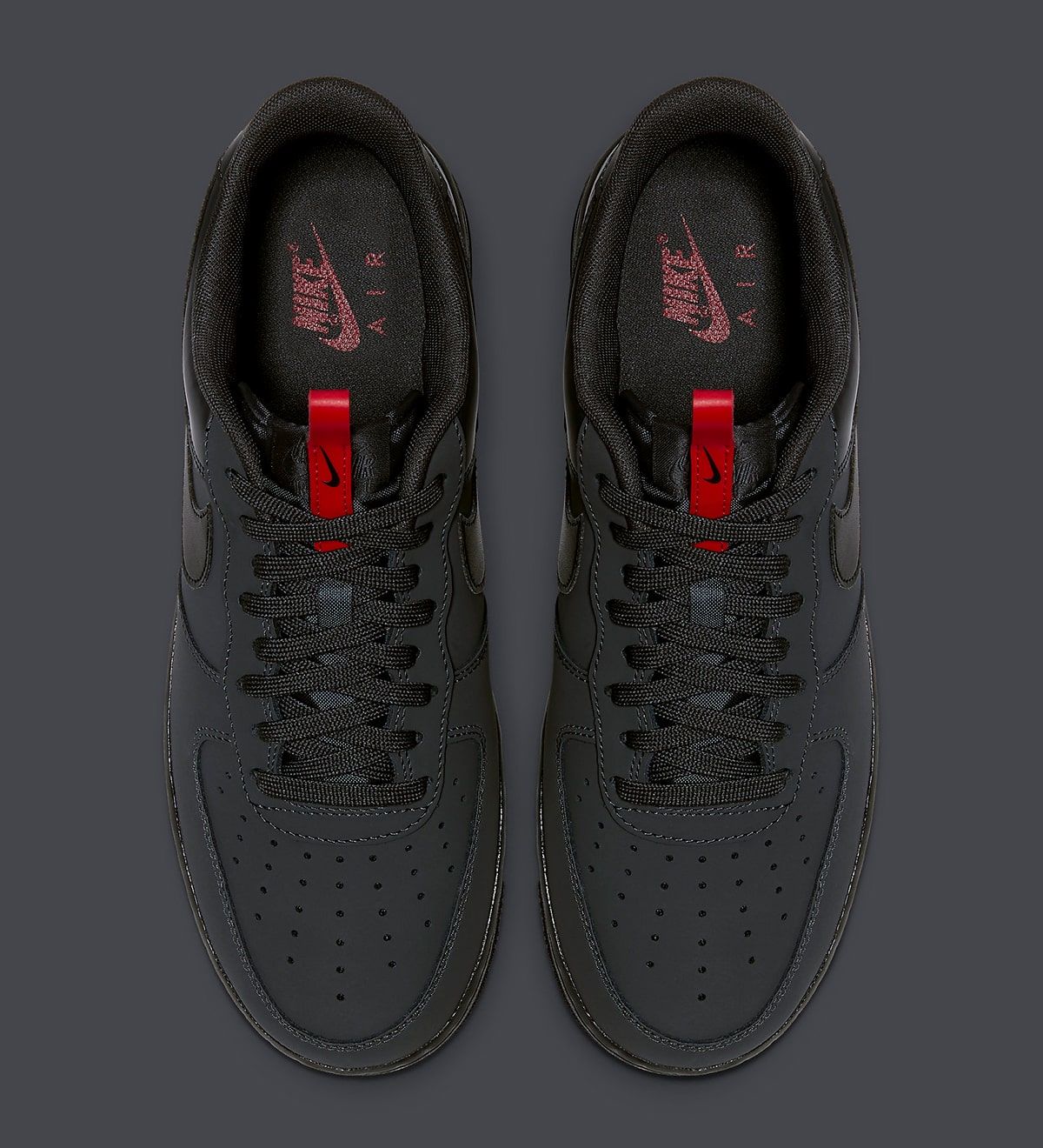 suede air force 1 black and red