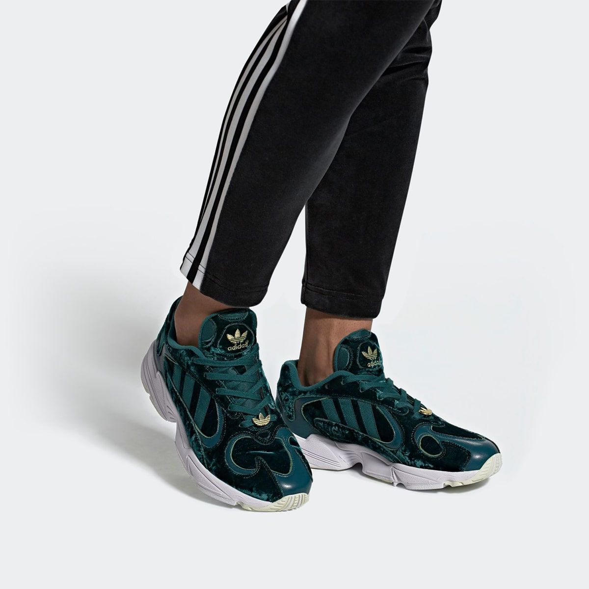 green velvet adidas shoes