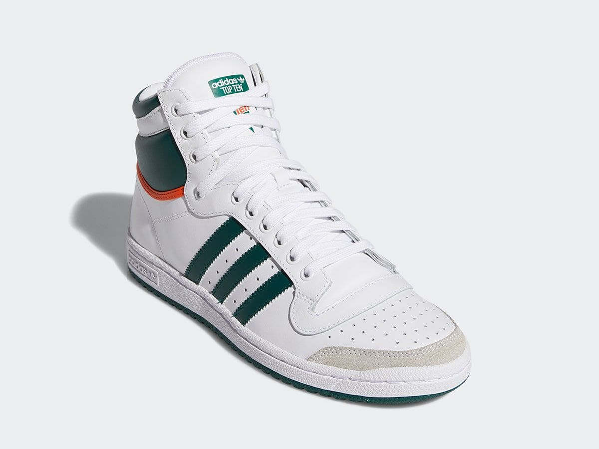 Available Now // The adidas Top Ten Hi Gets a Miami Hurricanes Makeover ...