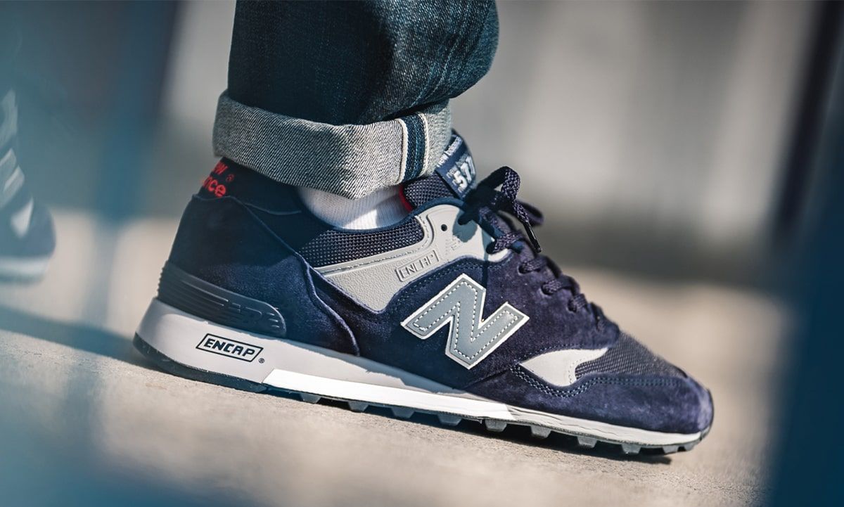 Available Now // New Balance 577 in Classic Navy and Grey | HOUSE OF HEAT