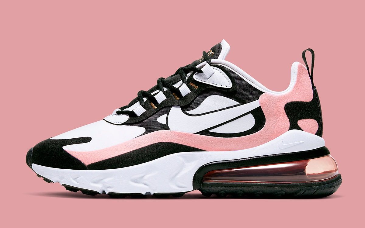 pink black and white nike air max