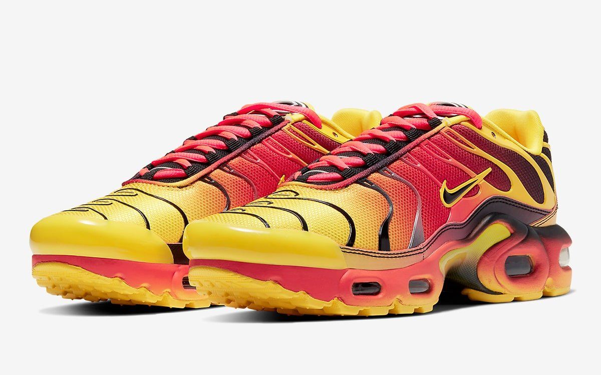 pink and yellow air max plus