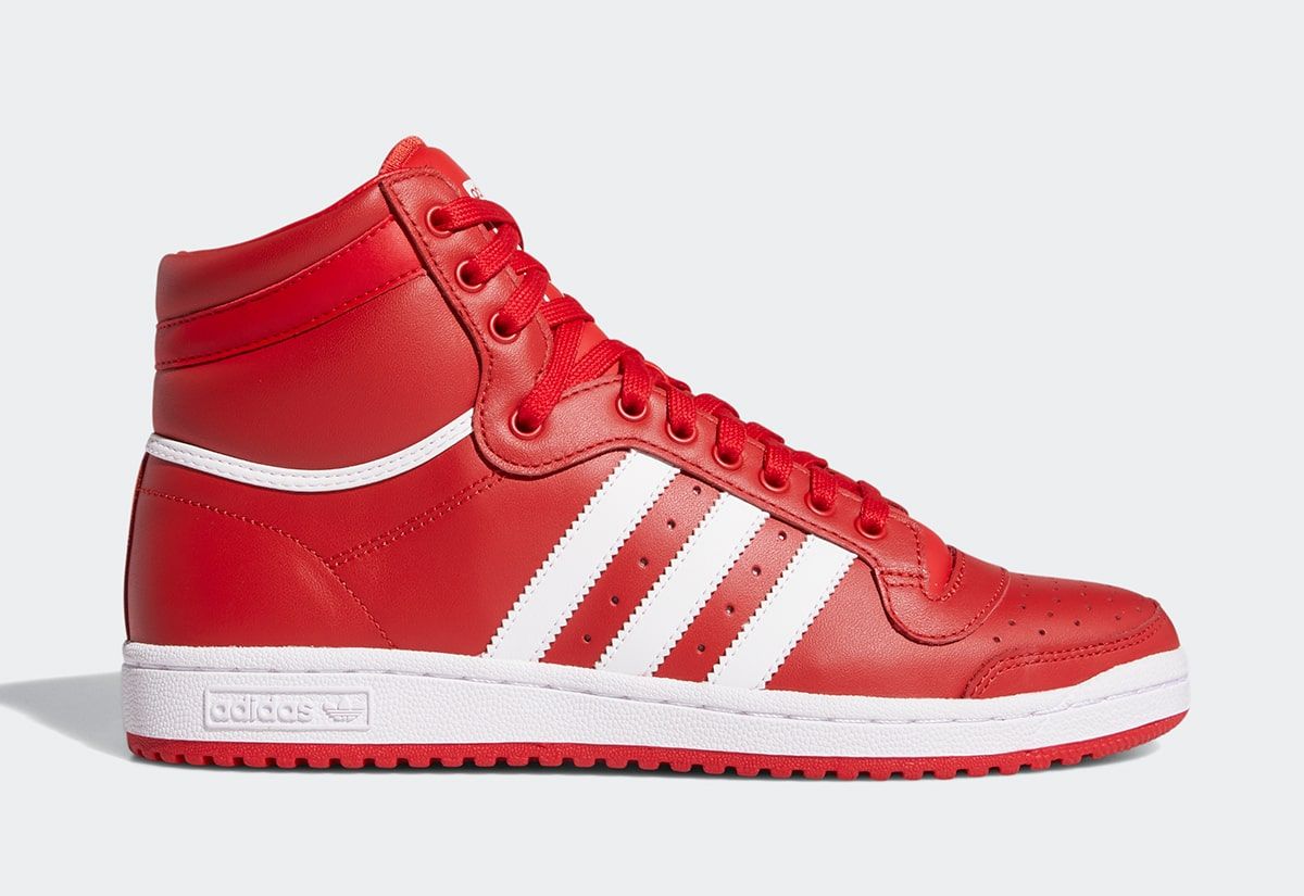 adidas top ten red and white