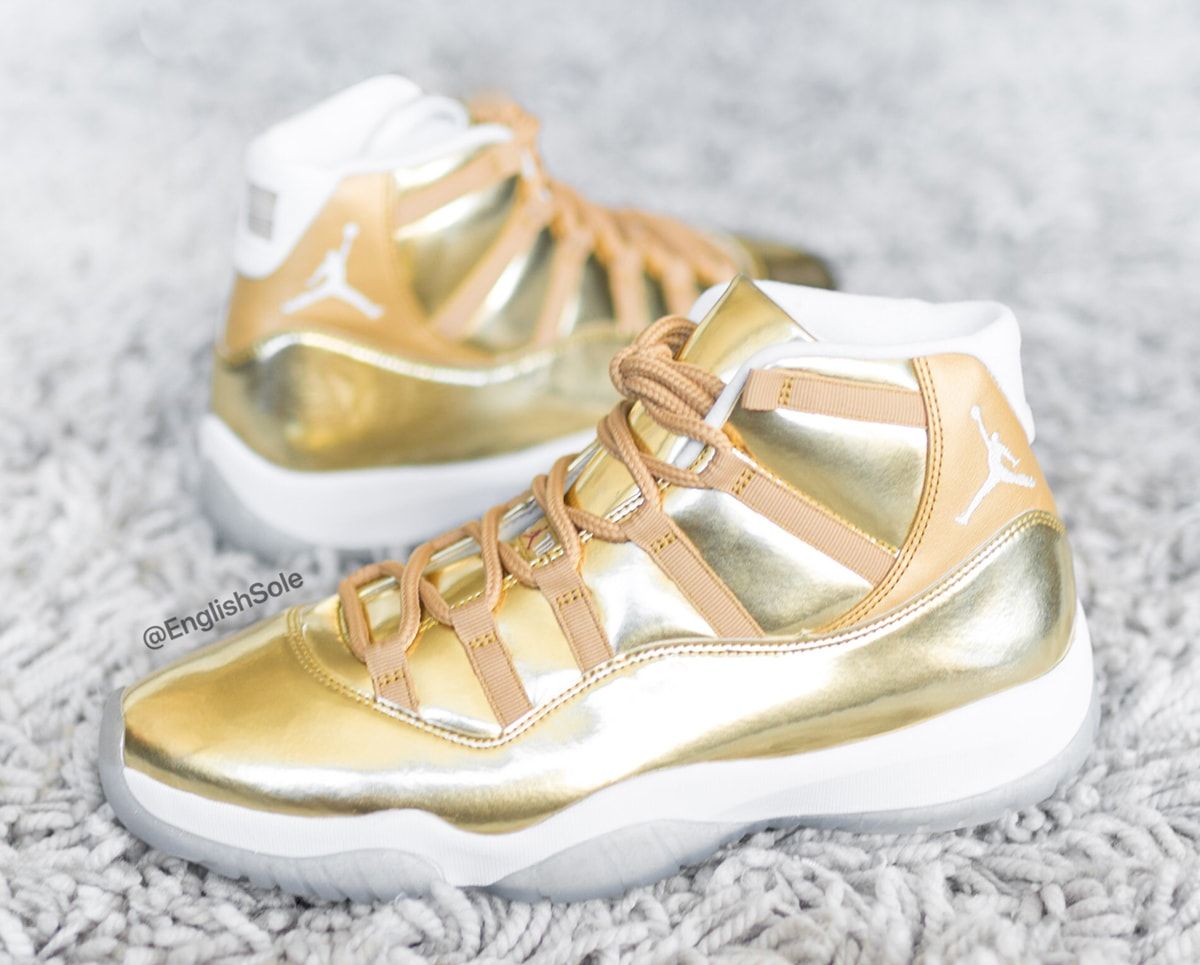 jordans with gold on them