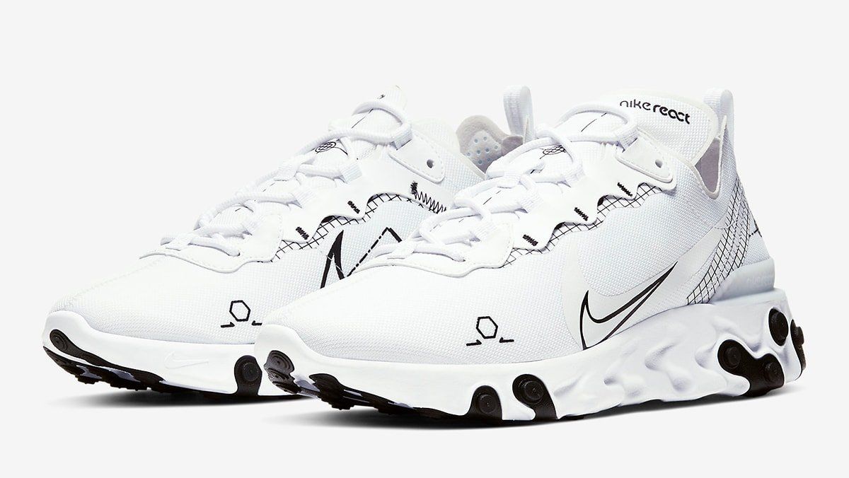 Black And White Nike React Element 55 Schematics Available Now House Of Heat
