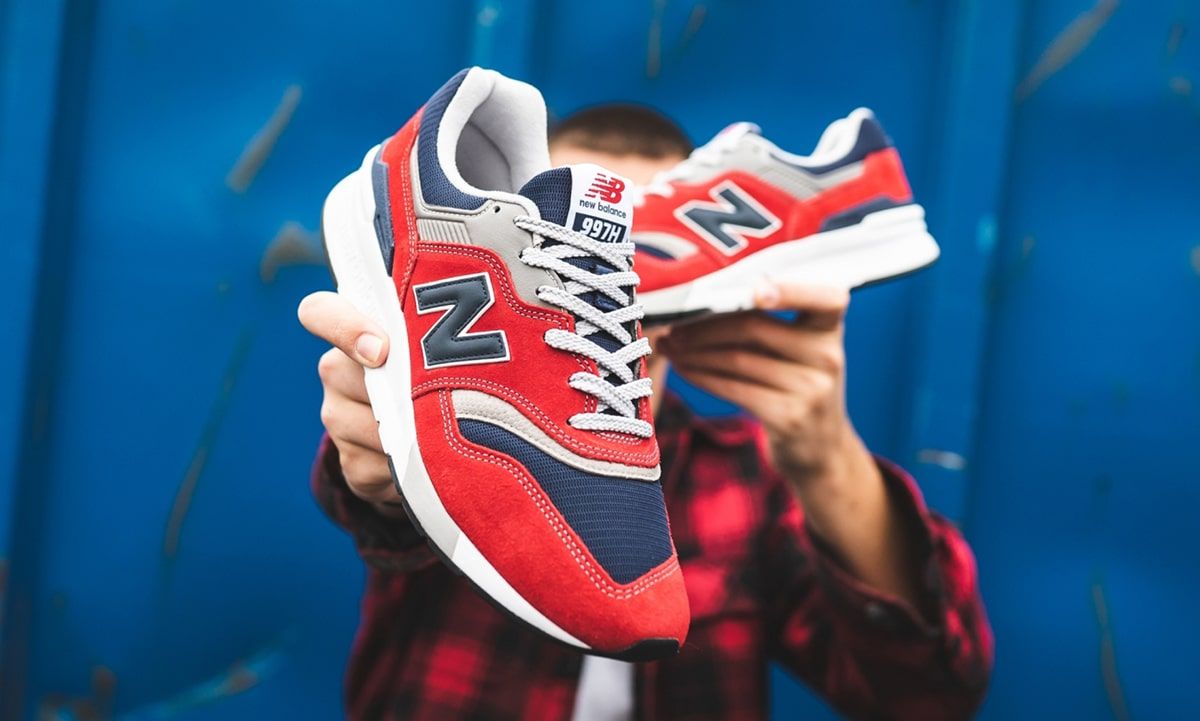 New Balance 997H in Red, Navy and Grey 