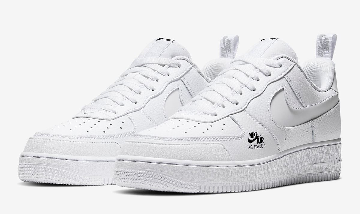 nike air force 1 black and white with writing