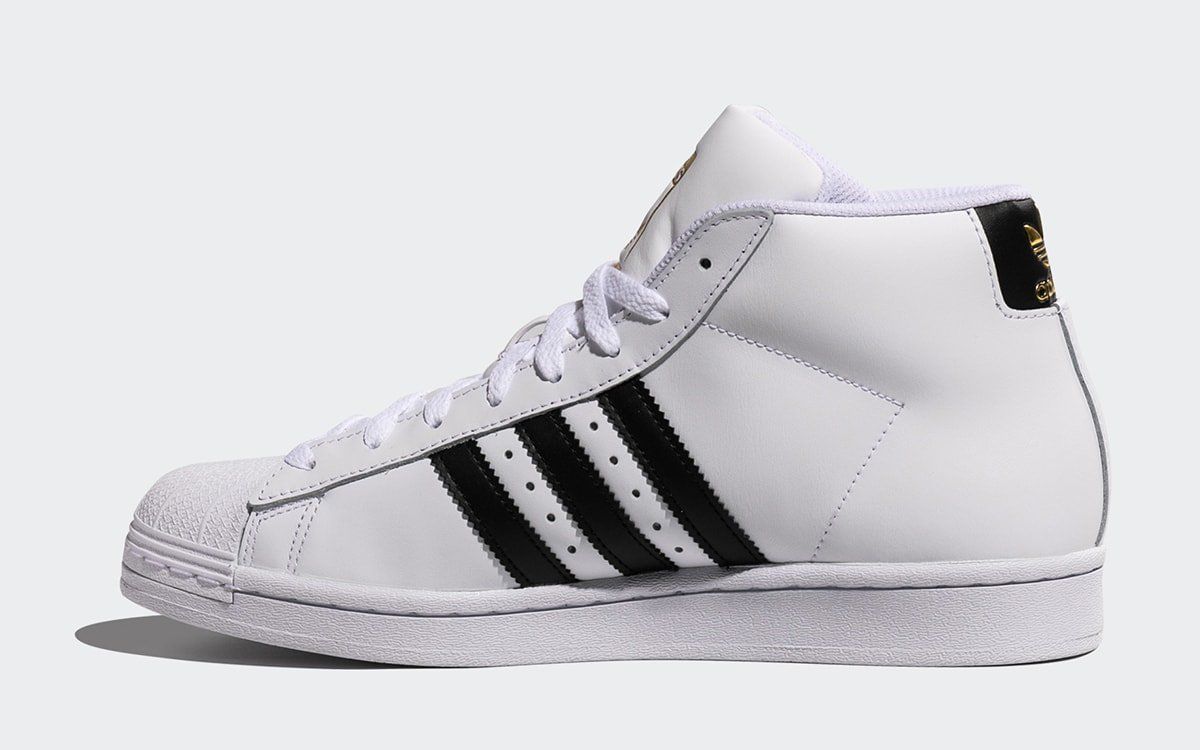 adidas pro model black white stripes