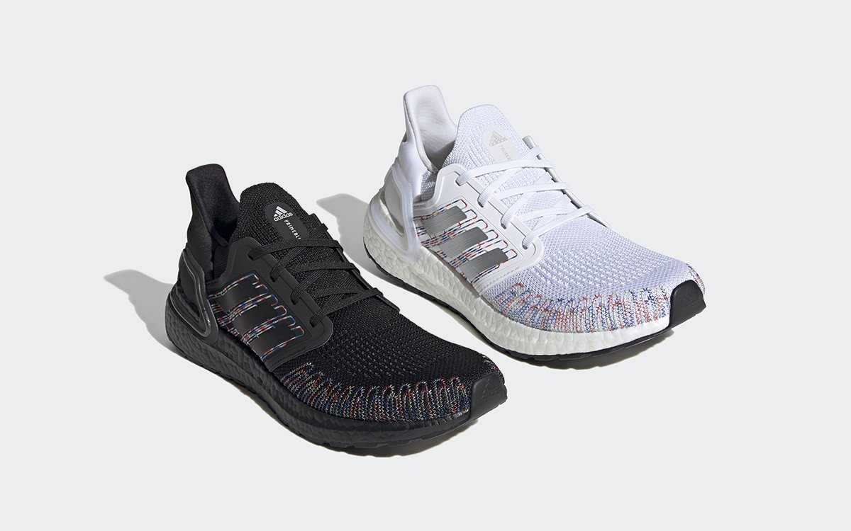 adidas ultra boost white and rainbow