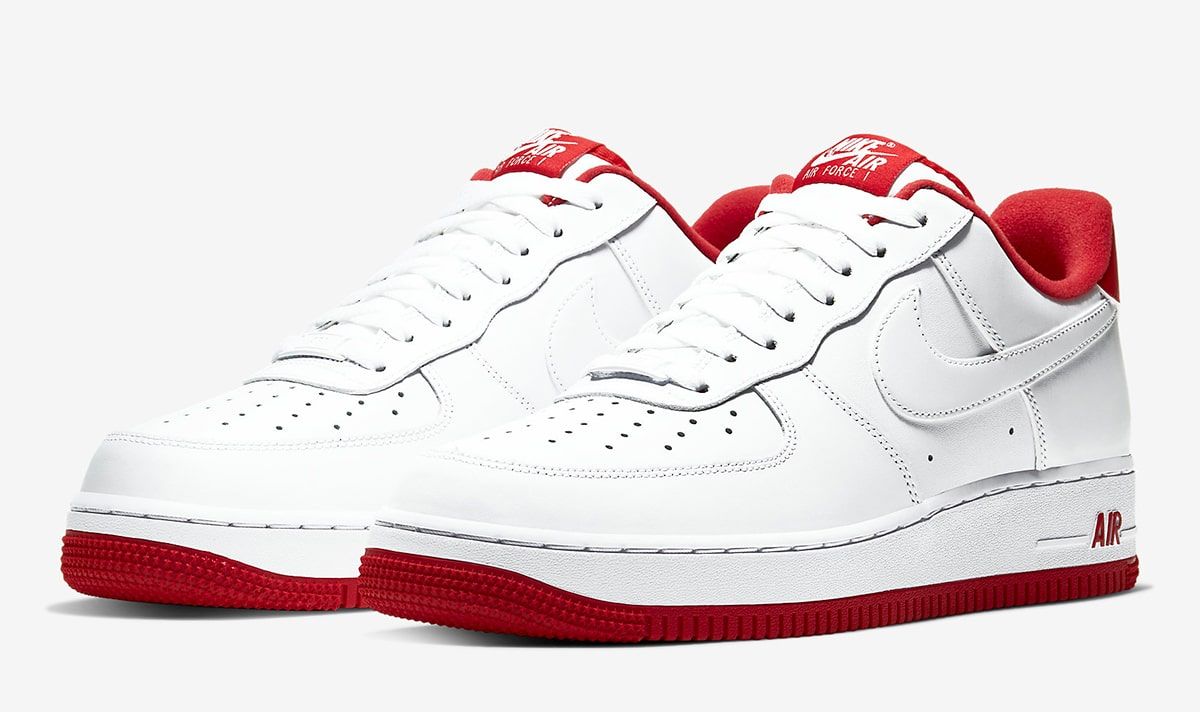 red and white air force 1 finish line