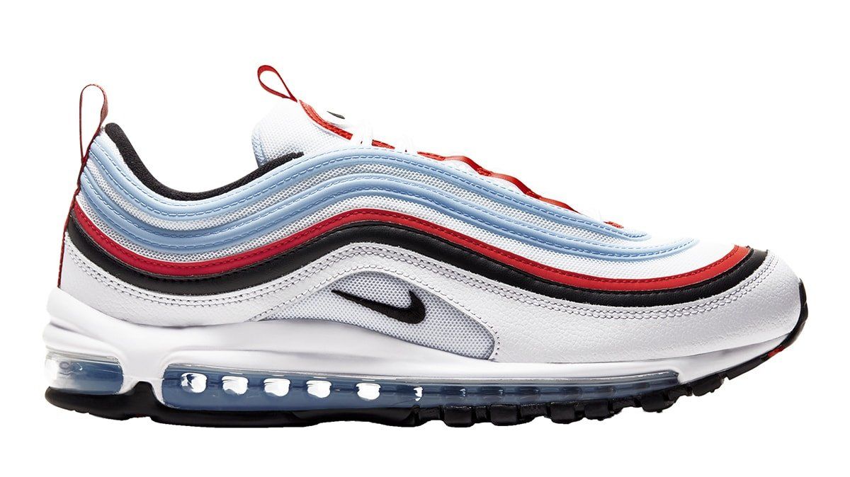 navy red white air max 97