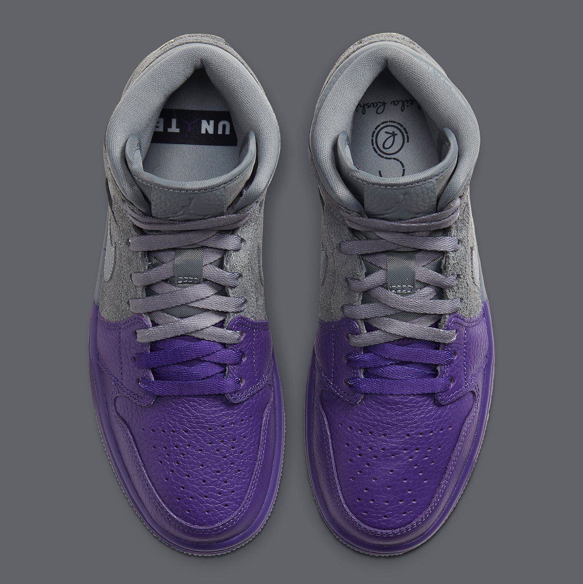 purple grey jordans