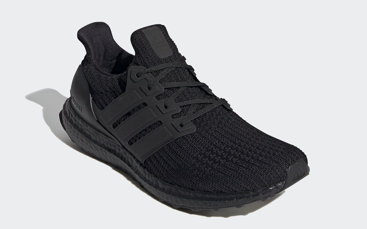 ultra boost triple black red lace