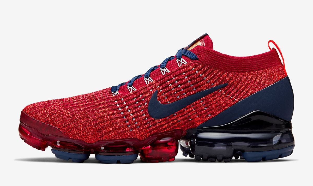 red and navy blue vapormax