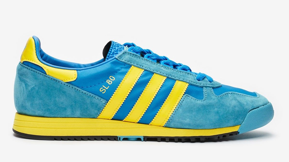 adidas sl80 blue yellow size 9