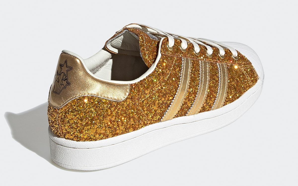 adidas gold glitter