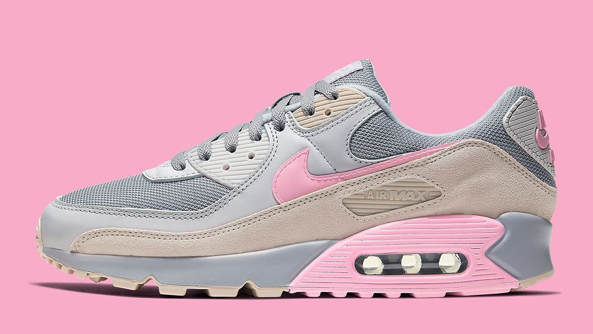 nike air max command grey and pink trainers